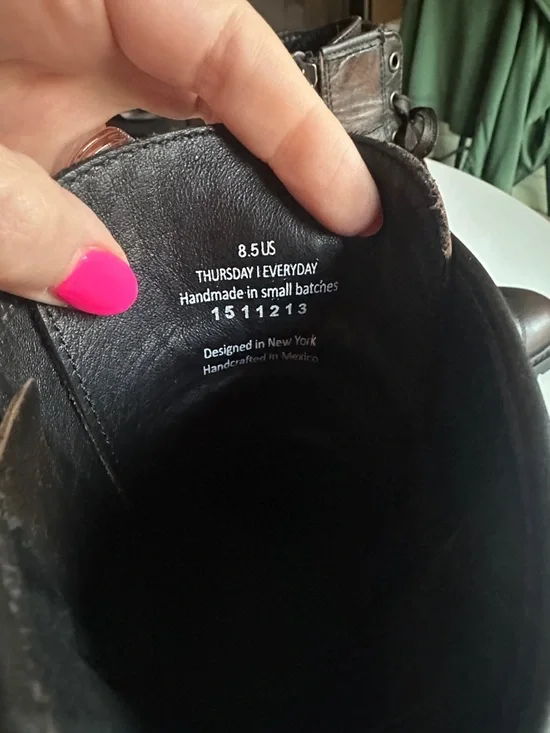 Thursday Boot Company Rebel Lace-Up Heeled Boot - Black Coffee - Picture 7 of 8